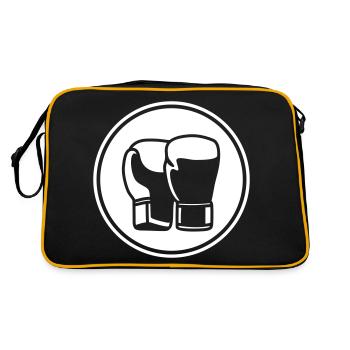 Symbole des gants de boxe - Sac Retro - noir/or - Dos