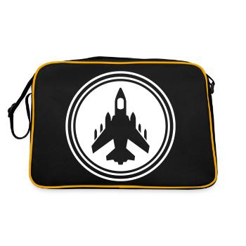 Symbole de jet d’avion - Sac Retro - noir/or - Dos