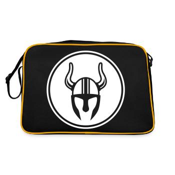 Wikinger Helm - Retro Tasche - Schwarz/Gold - Hinten