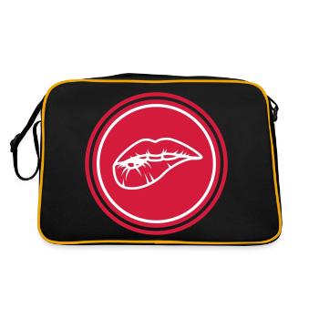 Lèvres - Sac Retro - noir/or - Dos
