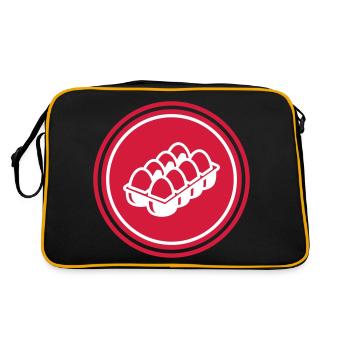 Eier symbol - Retro Tasche - Schwarz/Gold - Hinten
