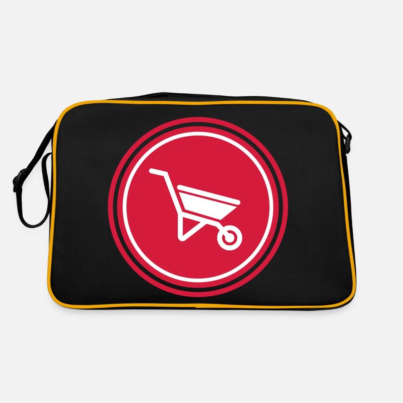 Schubkarre Symbol Retro Tasche
