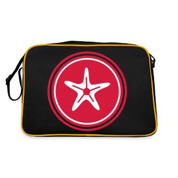 icône d’étoile de mer - Sac Retro - noir/or - Dos