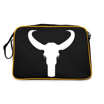 Bulle Skelett - Retro Tasche - Schwarz/Gold - Hinten