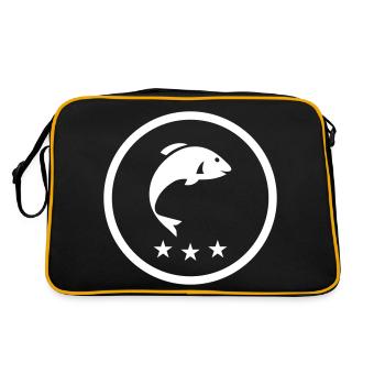 Symbole du poisson - Sac Retro - noir/or - Dos