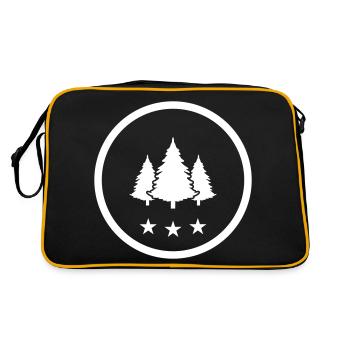 Tree Forest Fir - Retro Bag - black/gold - Back