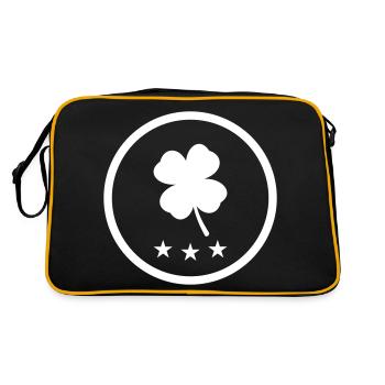 Clover Symbol - Retro Bag - black/gold - Back