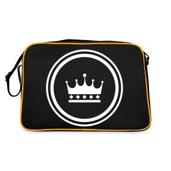 Crown Symbol - Retro Bag - black/gold - Back