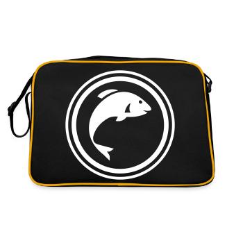 Symbole du poisson - Sac Retro - noir/or - Dos