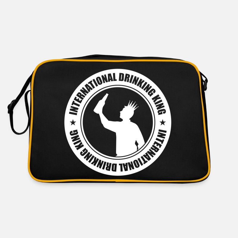 Drinking King Party Spruch Retro Tasche