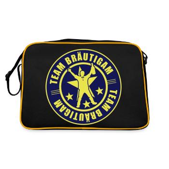 Team Groom Wedding - Retro Bag - black/gold - Back