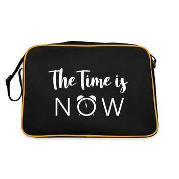 The Time is NOW - Retro Bag - black/gold - Back