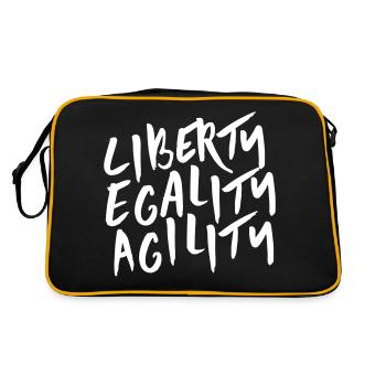 Liberty Egality Agility - Tote Bag - Sac Retro - noir/or - Dos