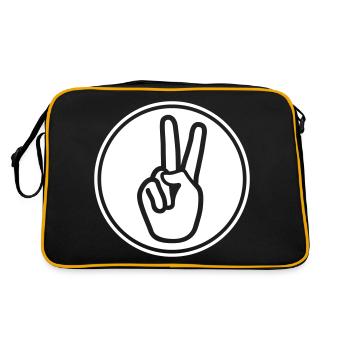 Hand Peace - Retro Bag - black/gold - Back