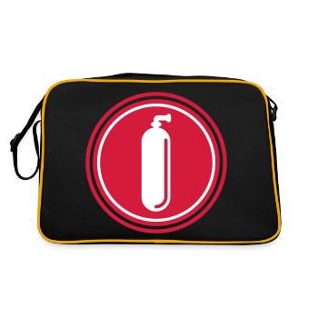 Oxygen diving symbol - Retro Bag - black/gold - Back