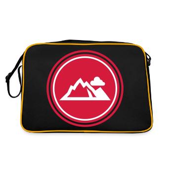 Berge Mountains Silhouette - Retro Bag - black/gold - Back