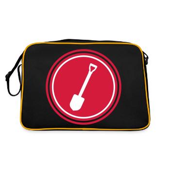 Schaufel icon Silhouette - Retro Tasche - Schwarz/Gold - Hinten