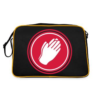Pray Hands Icon - Retro Bag - black/gold - Back