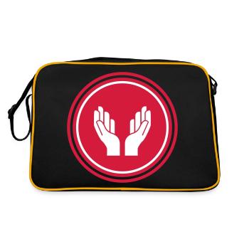 Hands icon icon - Retro Bag - black/gold - Back