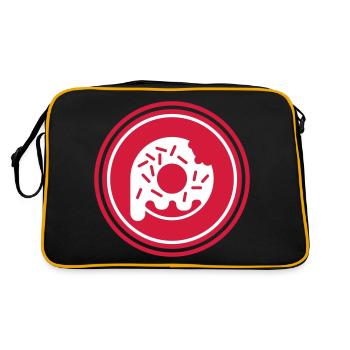 Donut Eating - Retro Bag - black/gold - Back