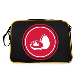 Avocado symbol - Retro Tasche - Schwarz/Gold - Hinten