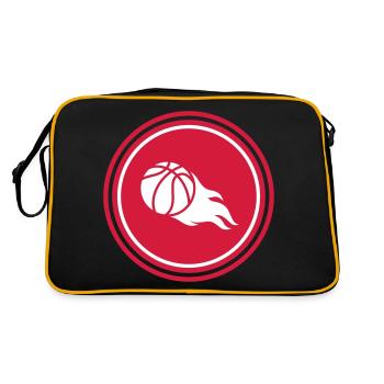 Basketball Fire Flame - Retro Bag - black/gold - Back