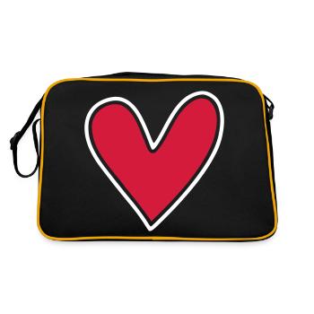 Simple heart for labeling - Retro Bag - black/gold - Back