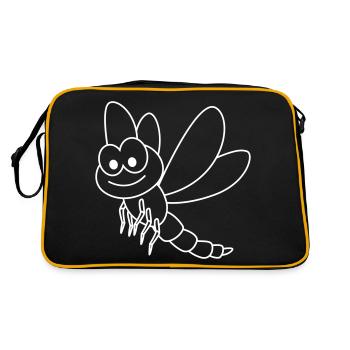 Libellule dragon fly - Sac Retro - noir/or - Dos