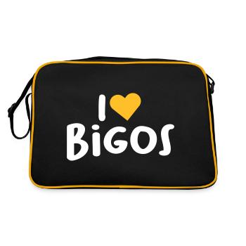 J'aime Bigos - cuisine polonaise Pologne cuisine délicieuse - Sac Retro - noir/or - Dos