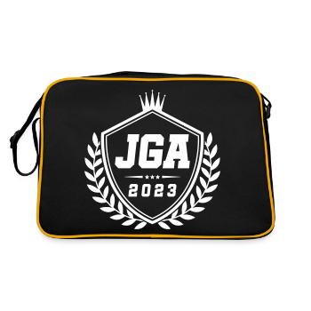 Jga 2023 Armoiries de l’enterrement de vie de garçon - Sac Retro - noir/or - Dos