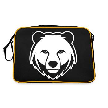Polar Bear Head Polar Bear - Retro Bag - black/gold - Back