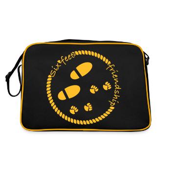 Six feet friendship - Retro Tasche - Schwarz/Gold - Hinten