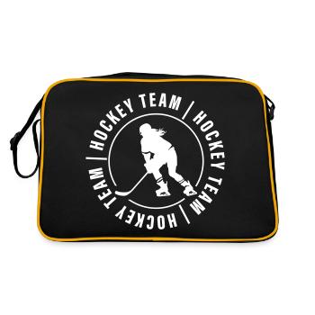 Joueur de l’équipe de hockey sur glace du club - Sac Retro - noir/or - Dos