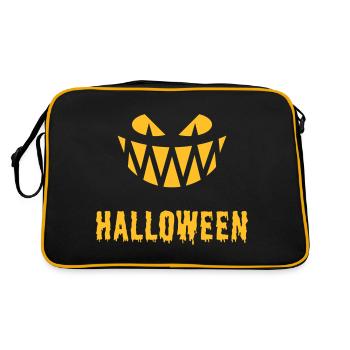 Halloween Fright & Lettering (Smile / Teeth / Y) - Retro Bag - black/gold - Back
