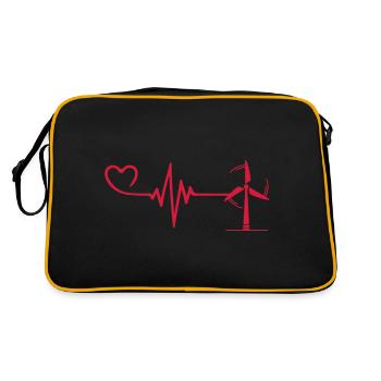 Pinwheel Pulse Heart Love - Retro Bag - black/gold - Back
