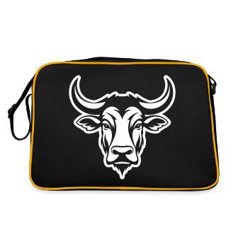 Bull Head Taurus - Retro Bag - black/gold - Back