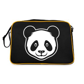 Panda Head - Retro Bag - black/gold - Back
