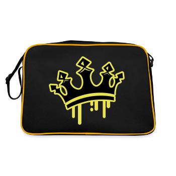 Symbole du roi de la couronne - Sac Retro - noir/or - Dos