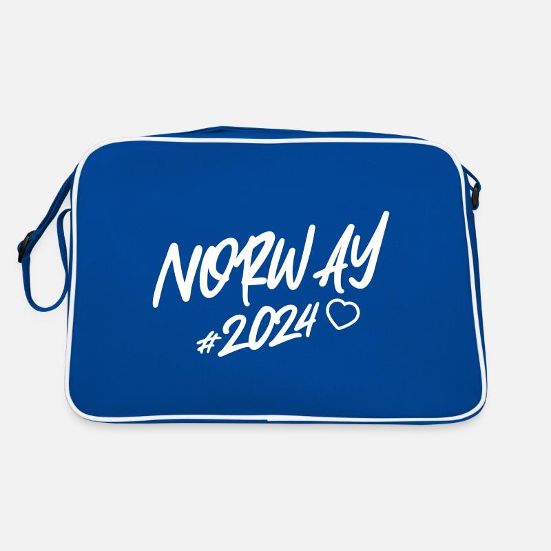 Norwegen 2024 Herz Retro Tasche