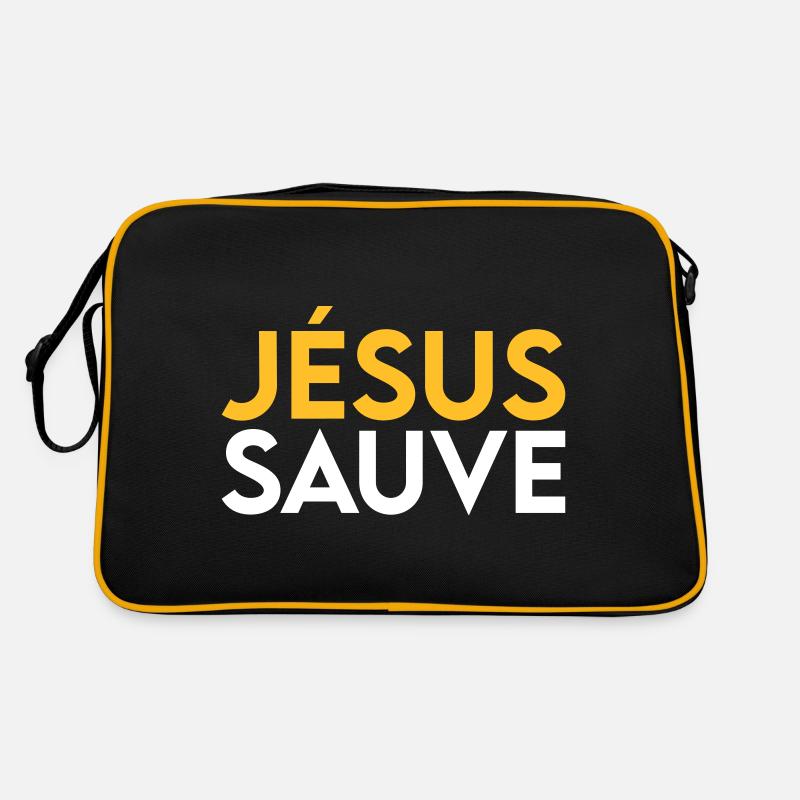 Jesus rettet Retro Tasche