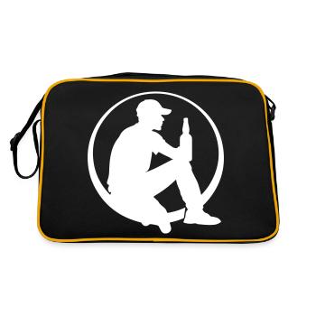 Bottle of Beer Drinking Party - Retro Bag - black/gold - Back