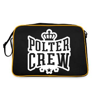Polter Crew Verlobung Hochzeit - Retro Tasche - Schwarz/Gold - Hinten