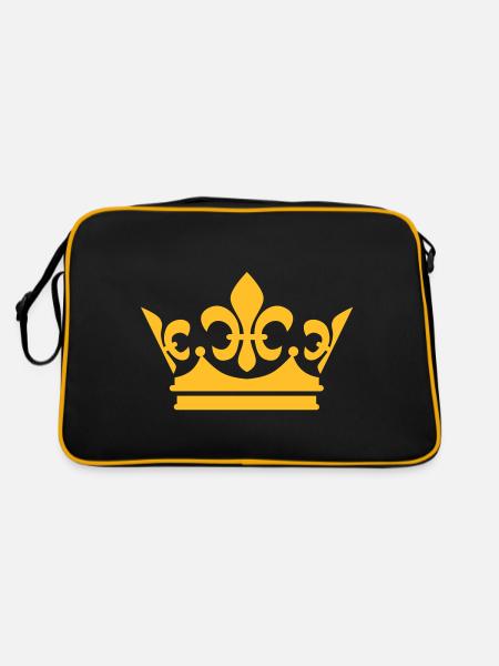 Königs-Krone / Crown 1c - Retro Tasche - Schwarz/Gold - Hinten
