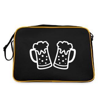 Chope de bière Icône de bière - Sac Retro - noir/or - Dos