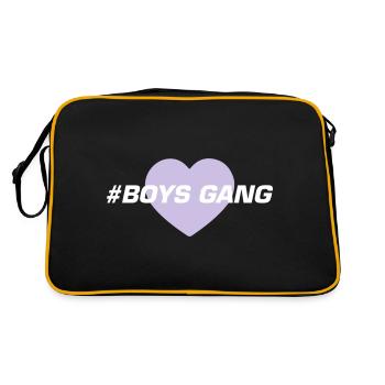 Boys Gang Herz Liebe - Retro Tasche - Schwarz/Gold - Hinten