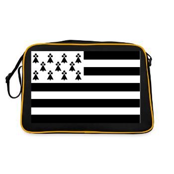 Drapeau Bretagne original - Sac Retro - noir/or - Dos