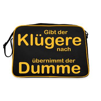 Will the smarter one give in? - Retro Bag - black/gold - Back