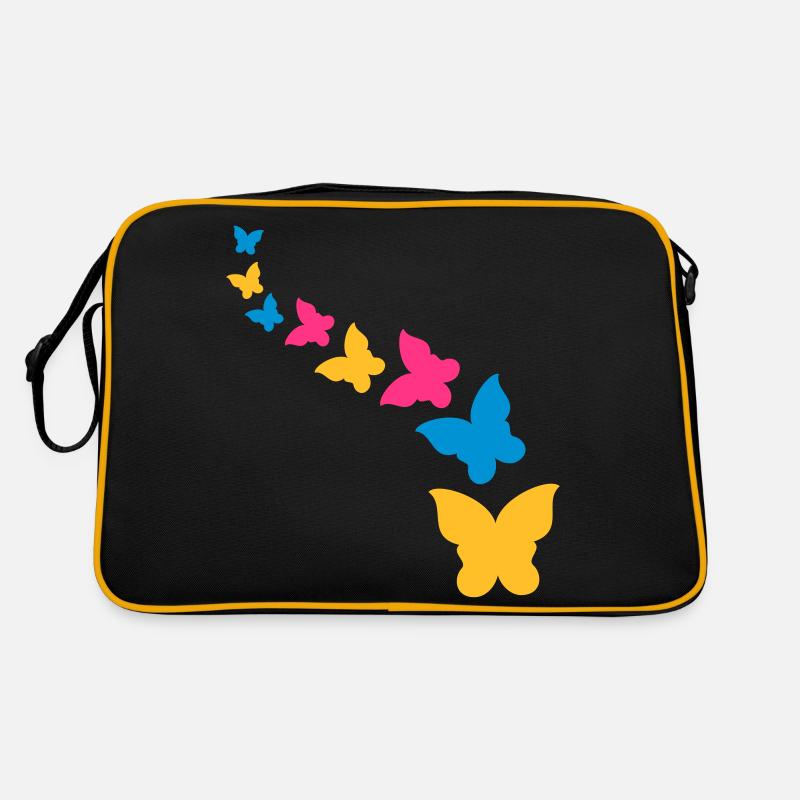 Beautiful colorful flying butterfly pattern Retro Bag