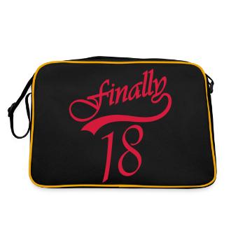Birthday Finally 18 - Retro Bag - black/gold - Back