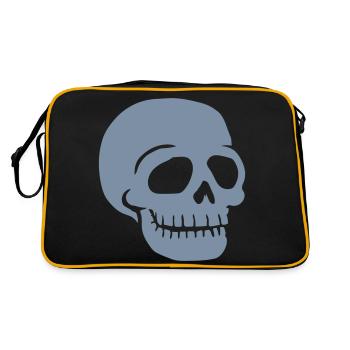 Comic skull friendly skull - Retro Bag - black/gold - Back